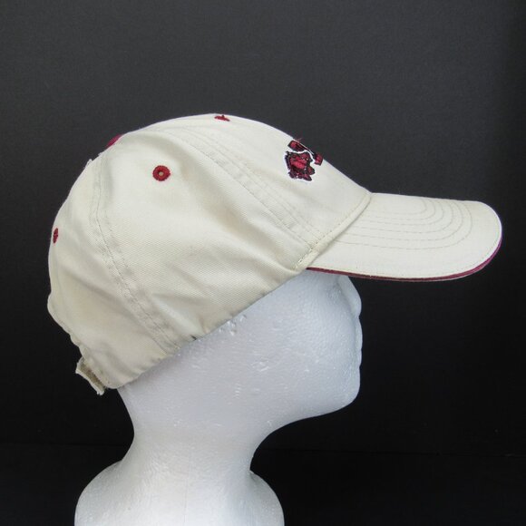 Razorbacks Embroidered Logo Men's Beige Adjustable Strap Back Cap Hat - Picture 4 of 9